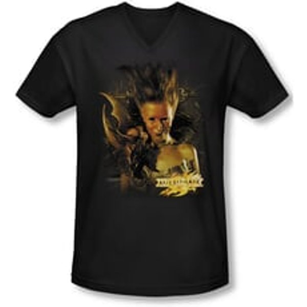 Mirrormask Shirt Slim Fit V Neck Queen Of Shadows Black Tee T-Shirt