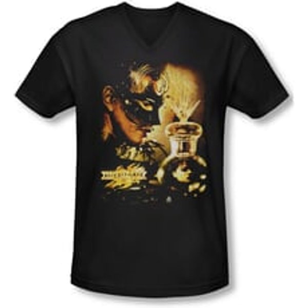 Mirrormask Shirt Slim Fit V Neck Trapped Black Tee T-Shirt