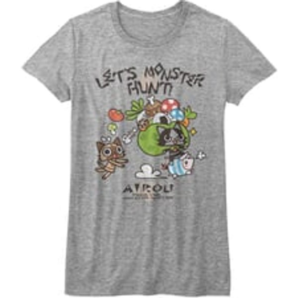 Monster Hunter Shirt Juniors Airou Hunter Athletic Heather T-Shirt