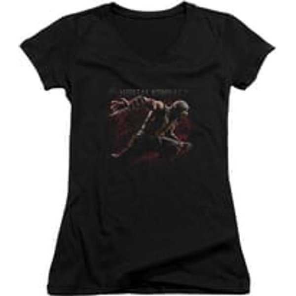 Mortal Kombat Shirt Juniors V Neck Scorpion Lunge Black T-Shirt