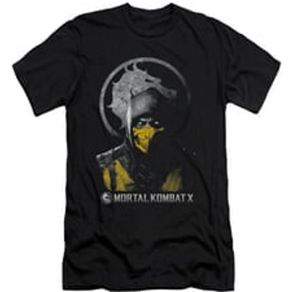 Mortal Kombat Shirt Slim Fit Scorpion Black T-Shirt