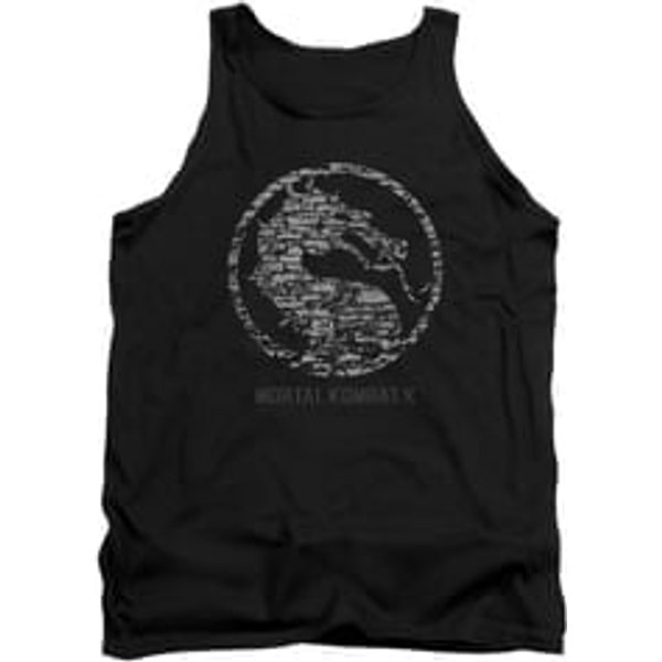 Mortal Kombat Shirt Tank Top Stone Logo Black Tanktop
