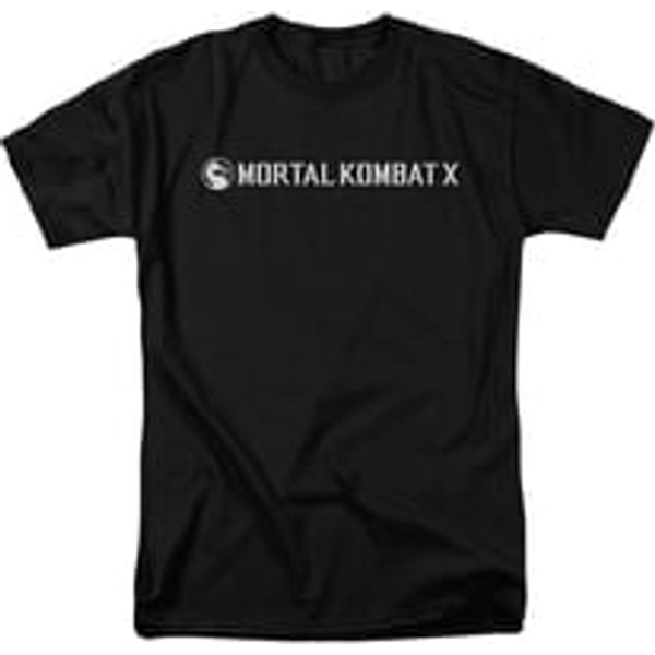 Mortal Kombat Shirt White Logo Black T-Shirt