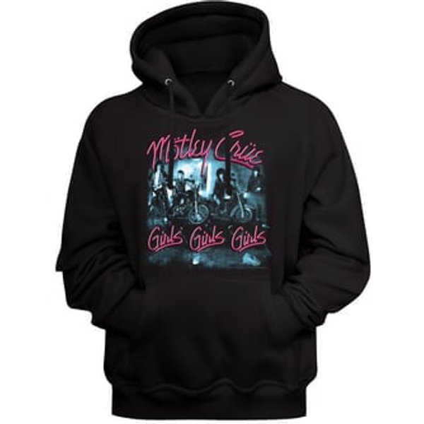 Motely Crue Girls Girls Girls Hoodie Sweatshirt - Black