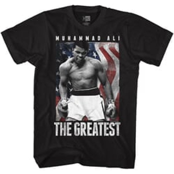 Muhammad Ali AMERICALI Mens Tee Shirt - Black