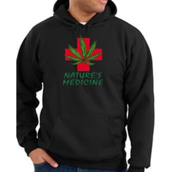 NATURE'S MEDICINE Pot Weed Marijuana Hoody Sweatshirt
