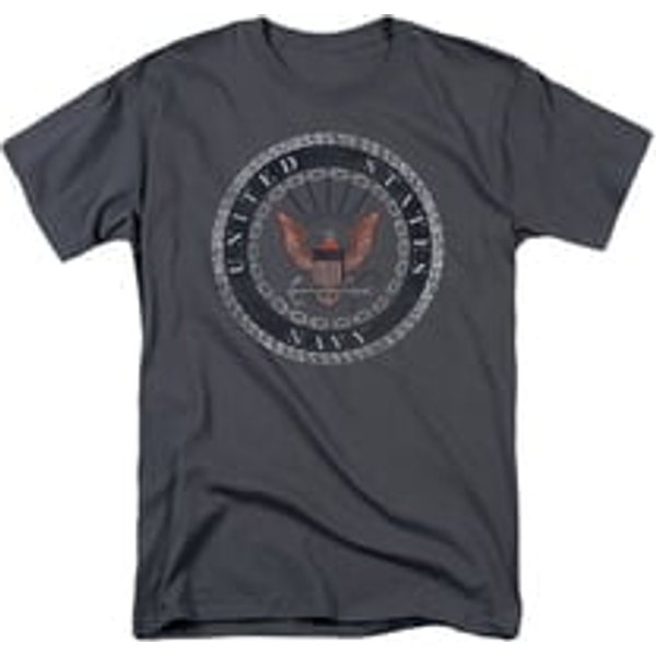 Navy Shirt Navy Rope Emblem Charcoal T-Shirt