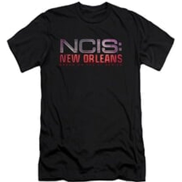 NCIS New Orleans Shirt Slim Fit Neon Sign Black T-Shirt