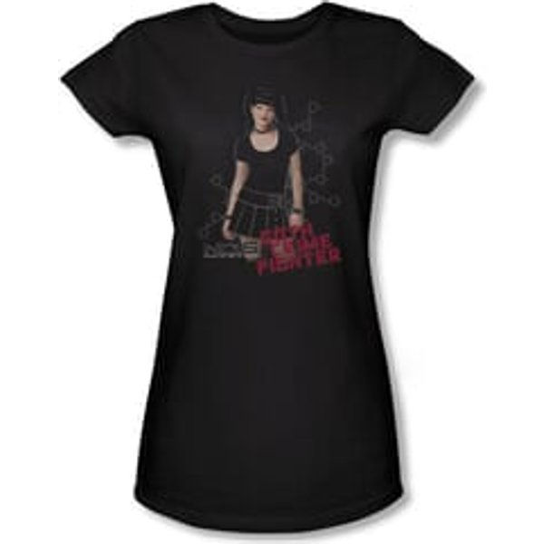 NCIS Shirt Juniors Goth Crime Fighter Black T-Shirt