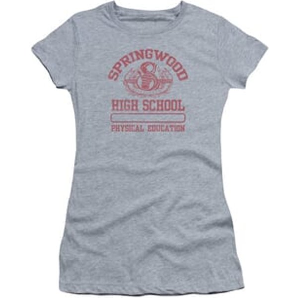 Nightmare On Elm Street Juniors Shirt Springwood High Heather Grey T-Shirt