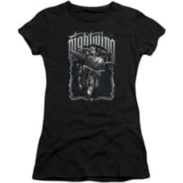 Nightwing DC Comics Shirt Biker Juniors Black Tee T-Shirt