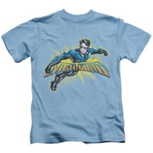 Nightwing DC Comics Shirt Burst Kids Carolina Blue Youth Tee T-Shirt