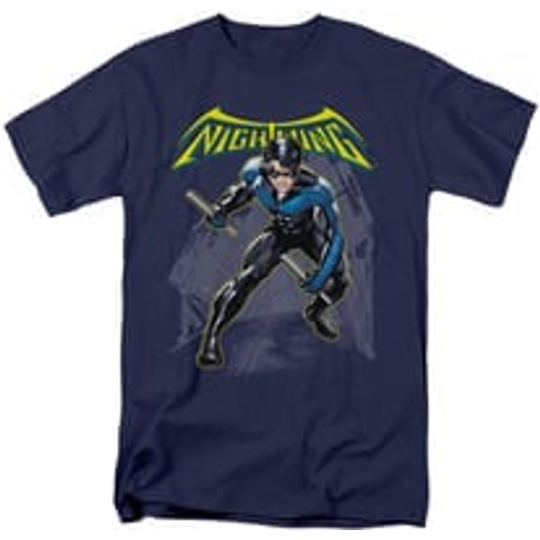 Nightwing DC Comics Shirt Nightwing Adult Navy Blue Tee T-Shirt