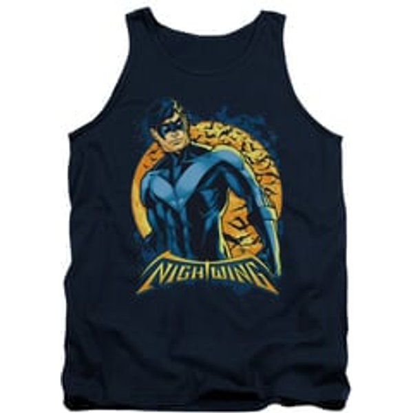 Nightwing DC Comics Tank Top Moon Navy Blue Tanktop