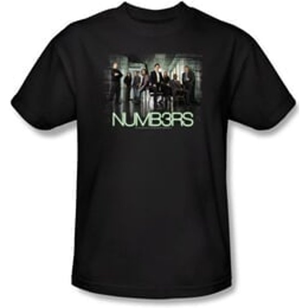 NUMB3RS Kids T-Shirt - Numbers Cast Black Tee Shirt Youth