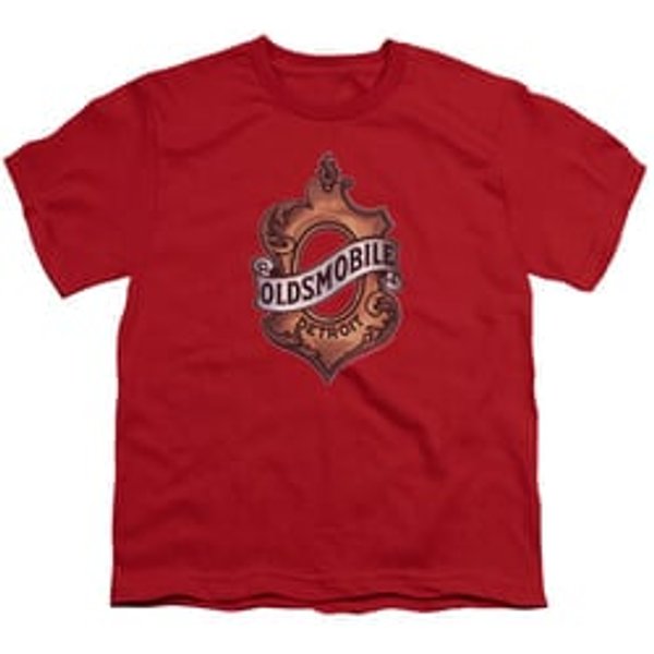 Oldsmobile Kids Shirt Detroit Emblem Red T-Shirt