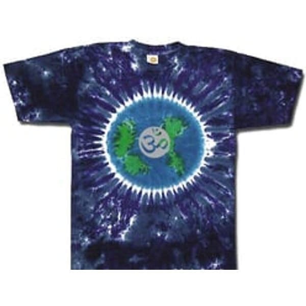 OM Symbol Yoga Meditation Earth Adult Unisex Tie Dye T-shirt Tee Shirt