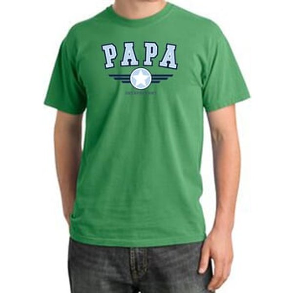 PaPa Pigment Dyed T-shirt - Grandpa Grandfather Dad Father Adult Tee