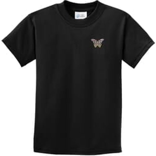Pastel Butterfly Patch Pocket Print Kids T-shirt