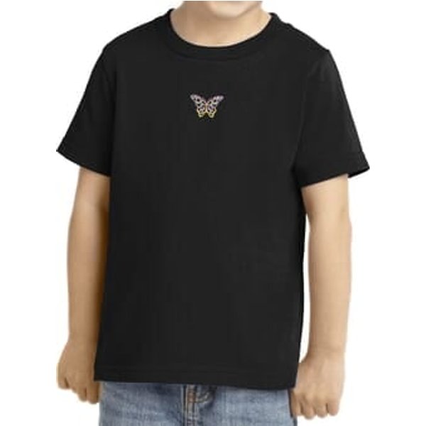 Pastel Butterfly Patch Small Print Toddler T-shirt