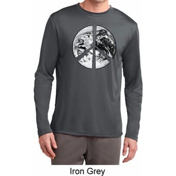 Peace Earth Mens Dry Wicking Long Sleeve Shirt