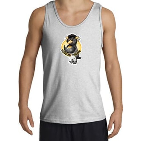 PENGUIN POWER Athletic Gym Workout Adult Tanktop - Ash