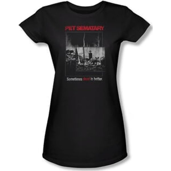Pet Sematary Shirt Juniors Cat Poster Black Tee T-Shirt