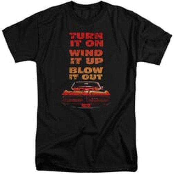 Pontiac Shirt Blow It Out GTO Black Tall T-Shirt