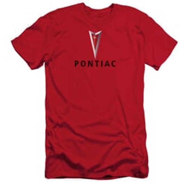 Pontiac Slim Fit Shirt Modern Logo Red T-Shirt