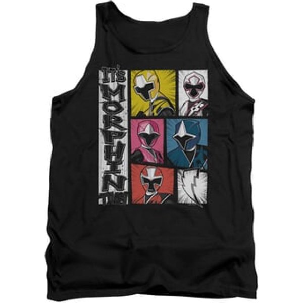 Power Rangers Ninja Steel Tank Top Morphin Time Black Tanktop