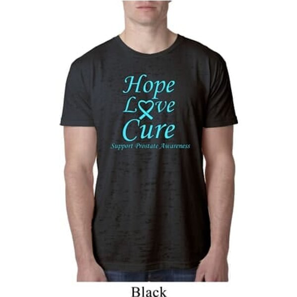 Prostate Cancer Hope Love Cure Burnout Shirt