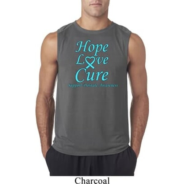 Prostate Cancer Hope Love Cure Sleeveless Shirt