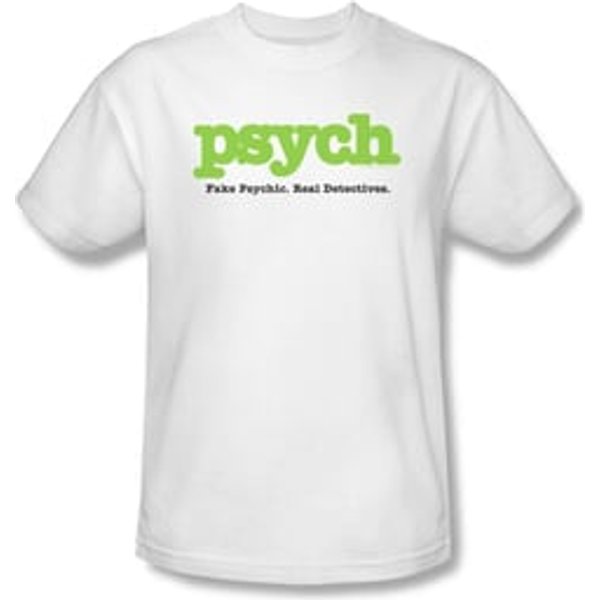 Psych Shirt Title Adult White Tee T-Shirt