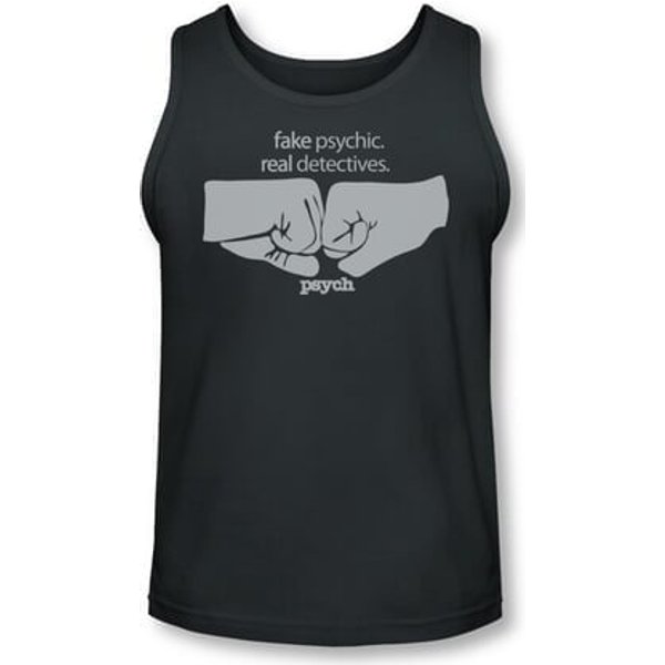 Psych Tank Top Fist Bump Charcoal Tanktop