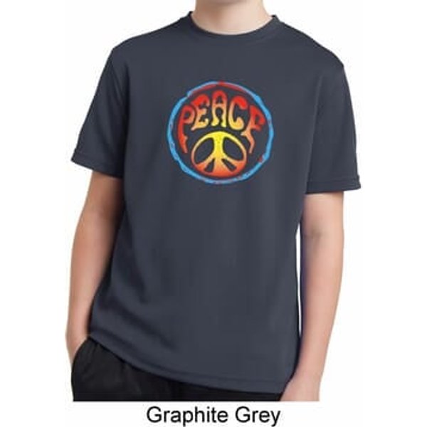 Psychedelic Peace Kids Moisture Wicking Shirt
