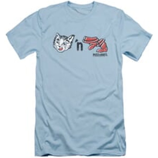 Puss N Boots Shirt Slim Fit Characters Light Blue T-Shirt
