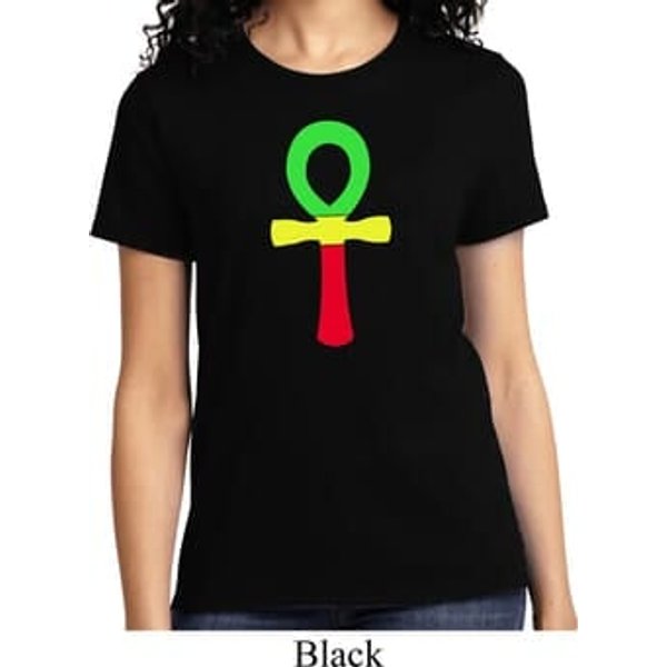 Rasta Ankh Ladies Shirt