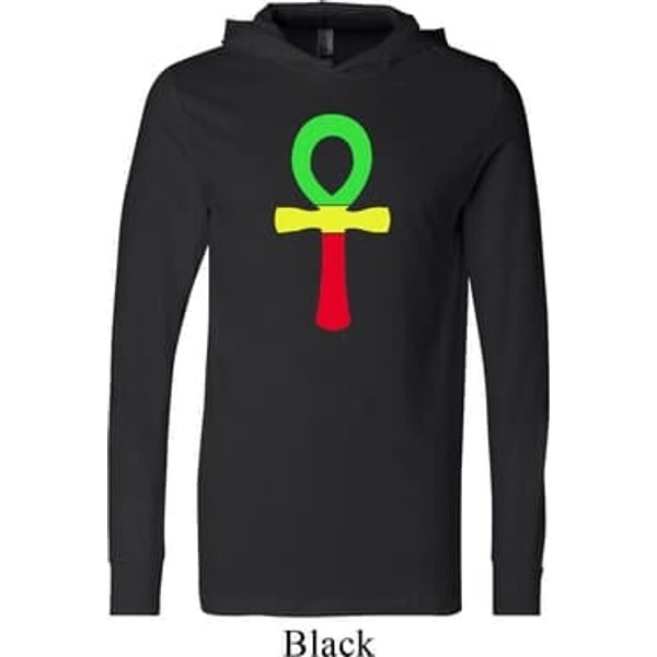 Rasta Ankh Lightweight Hoodie Tee