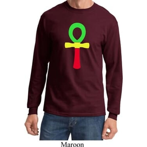 Rasta Ankh Long Sleeve Shirt