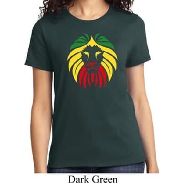 Rasta Lion Head Ladies Shirt
