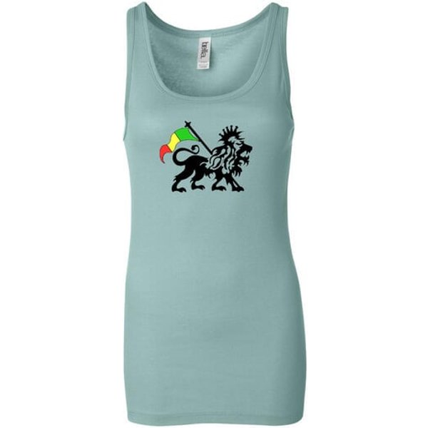 Rasta Lion Ladies Tank Top Longer Length Tanktop