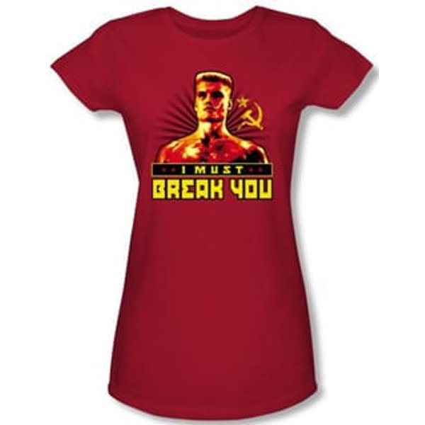 Rocky Juniors T-Shirt I Must Break You Drago Red Tee Shirt