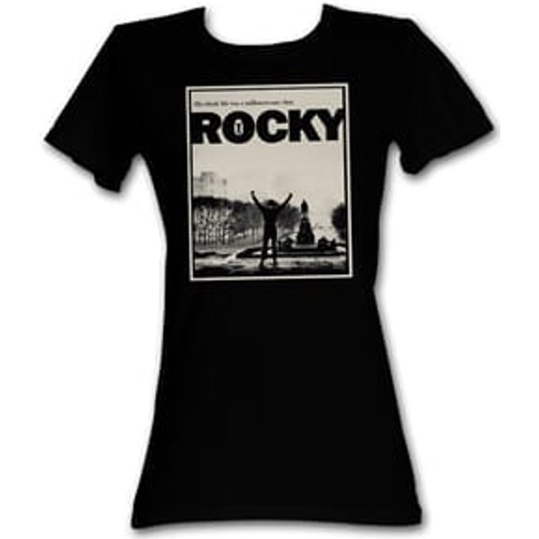 Rocky Juniors T-shirt Million To One Stallone Black Tee Shirt