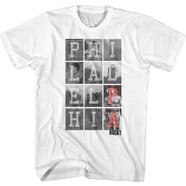 Rocky Shirt Philly Picture Blocks White T-Shirt