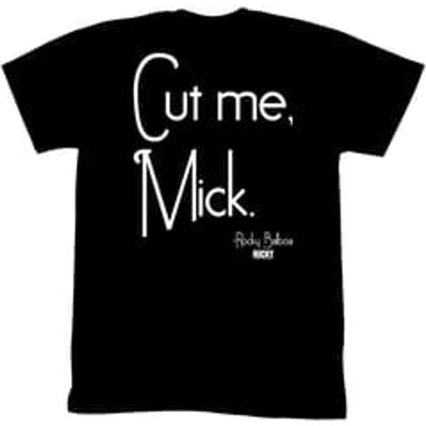 Rocky T-shirt Boxer Cutting Up Adult Black Tee Shirt