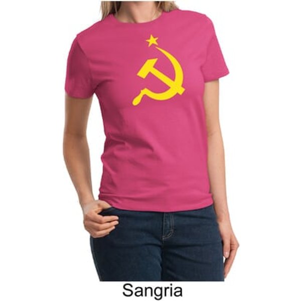Russian Shirt Hammer and Sickle USSR Ladies T-shirt