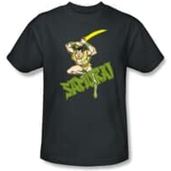 Samurai T-shirt - Samurai Super Friends Adult Charcoal Gray Tee