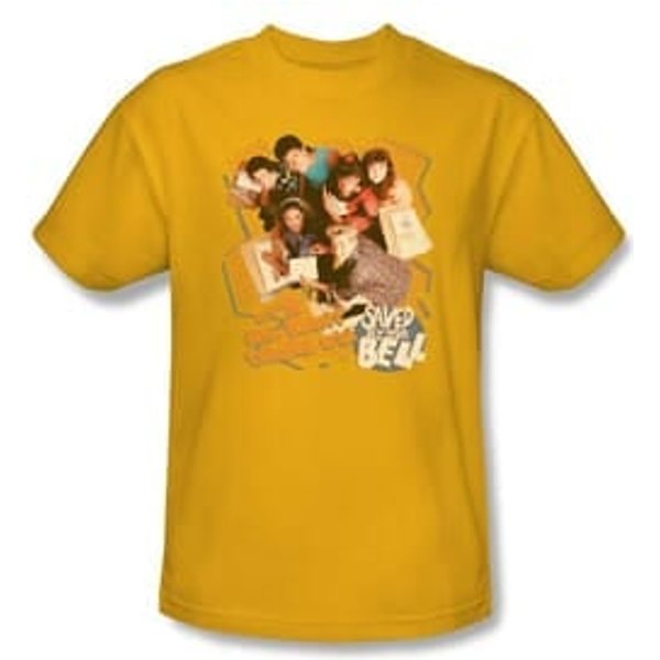 Saved By The Bell Shirt It's All Right Adult Gold Tee T-Shirt