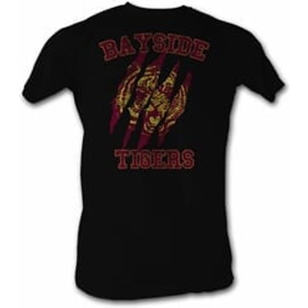 Saved By The Bell Shirt Tiger Claws Adult Black Tee T-Shirt