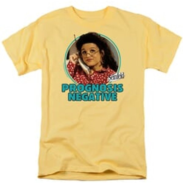 Seinfeld Elaine Benes Prognosis Negative Yellow T-shirt